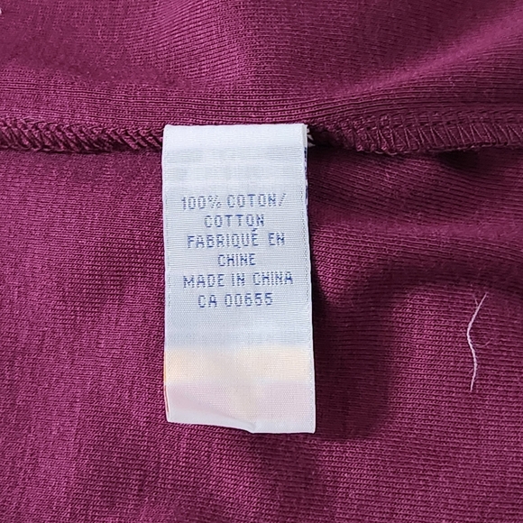 Encode Burgundy Sleeveless 100% COTTON Top Size 2X - Picture 10 of 12